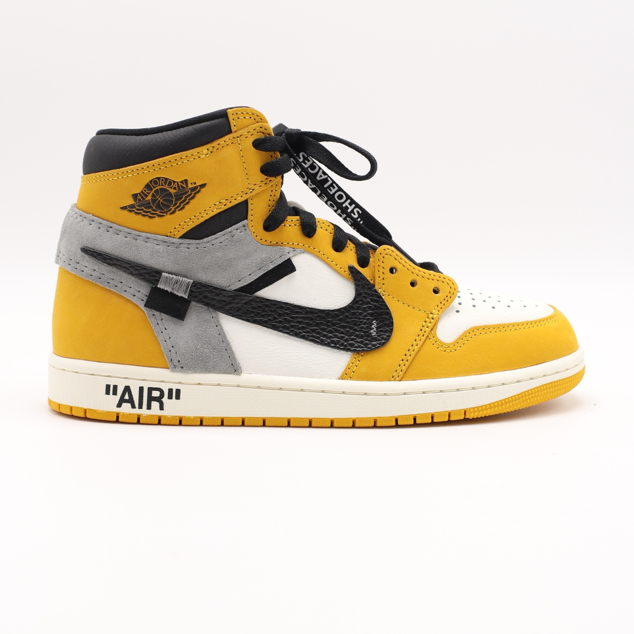 Nike Jordan 1 High Yellow Ochre PlatinumShoeCare