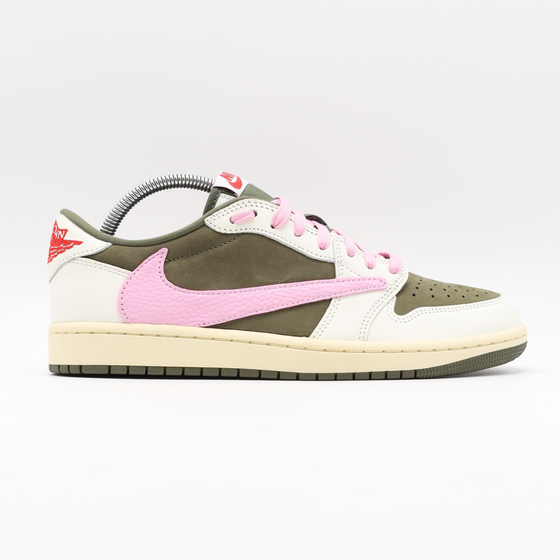 Nike Jordan 1 Retro Low OG x Travis Scott Medium Olive - Pink Touch