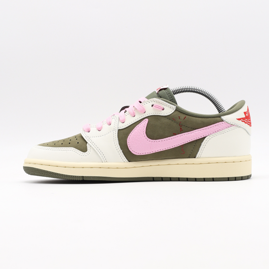 Nike Jordan 1 Retro Low OG x Travis Scott Medium Olive - Pink Touch