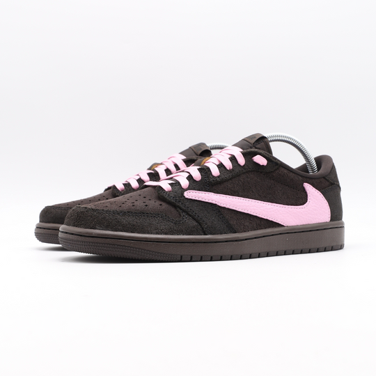 Nike Jordan 1 Retro Low OG x Travis Scott Velvet Brown - Pink Touch