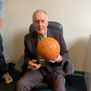 Signed Vintage Football - Geoff Hurst