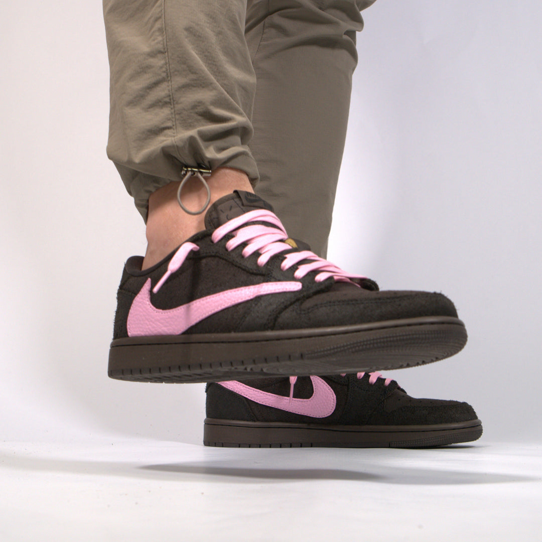 Nike Jordan 1 Retro Low OG x Travis Scott Velvet Brown - Pink Touch