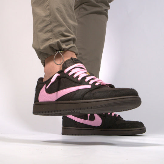 Nike Jordan 1 Retro Low OG x Travis Scott Velvet Brown - Pink Touch