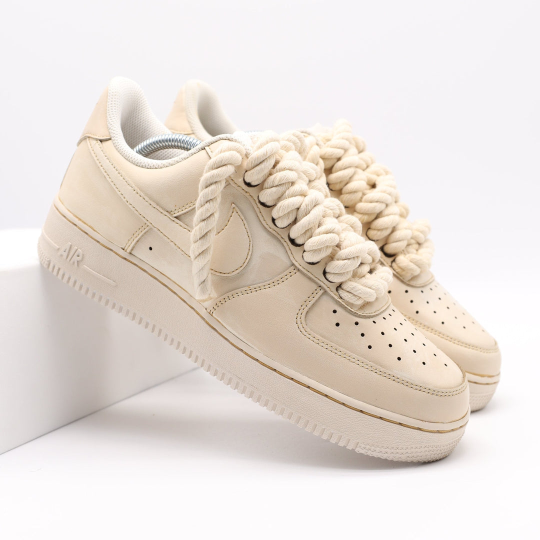 Nike Air Force 1 - Rope Laces Coffee – PlatinumShoeCare