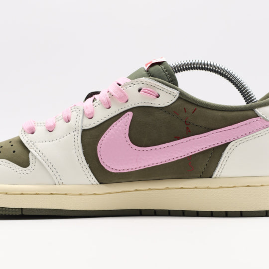 Nike Jordan 1 Retro Low OG x Travis Scott Medium Olive - Pink Touch