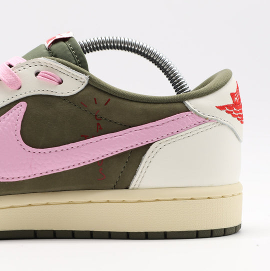 Nike Jordan 1 Retro Low OG x Travis Scott Medium Olive - Pink Touch