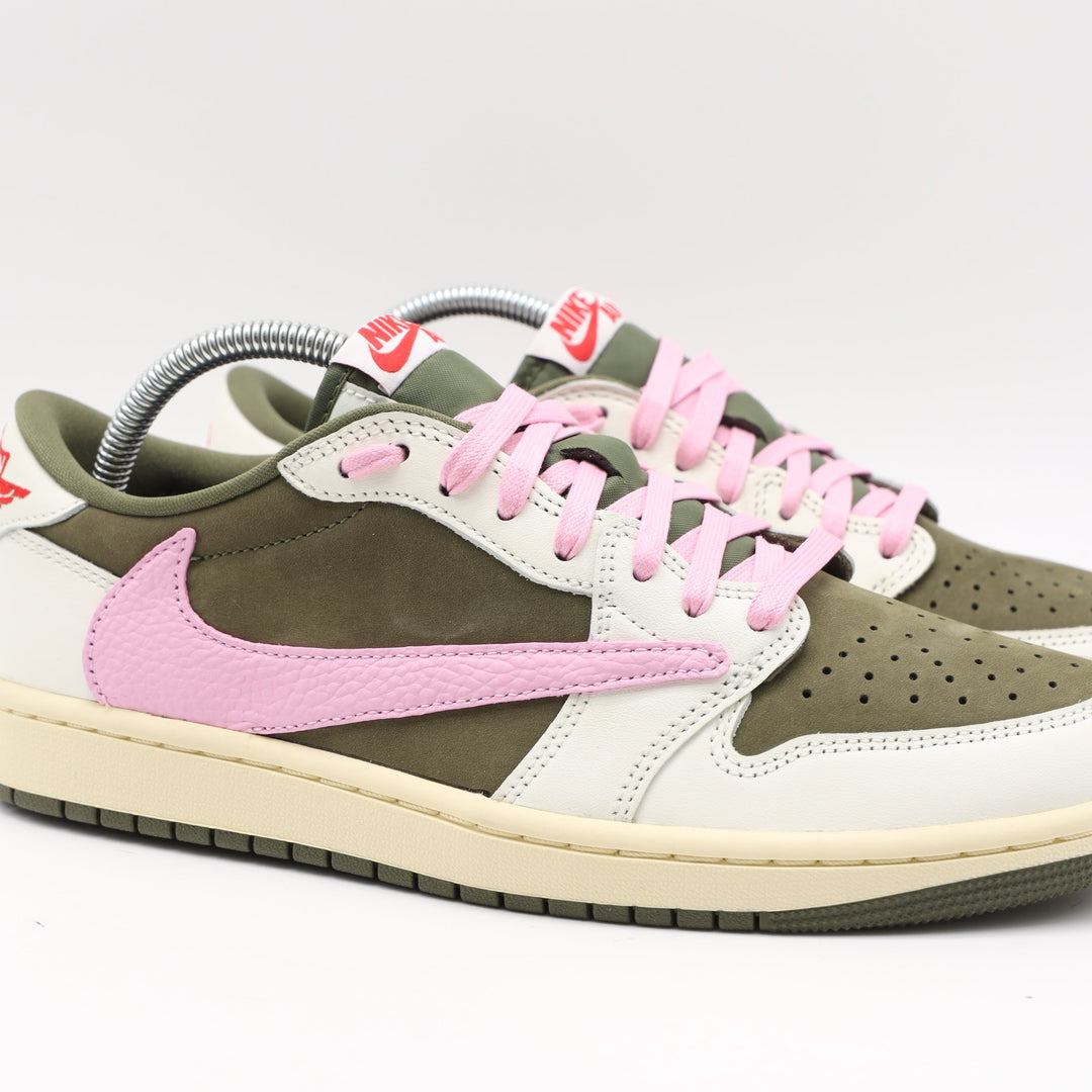 Nike Jordan 1 Retro Low OG x Travis Scott Medium Olive - Pink Touch