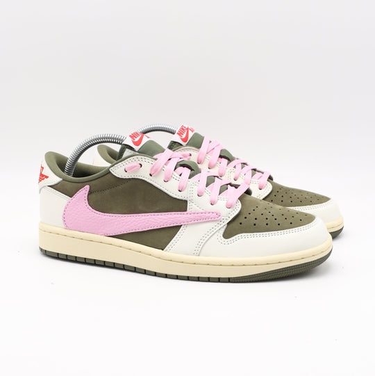 Nike Jordan 1 Retro Low OG x Travis Scott Medium Olive - Pink Touch