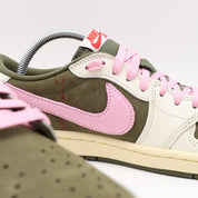 Nike Jordan 1 Retro Low OG x Travis Scott Medium Olive - Pink Touch