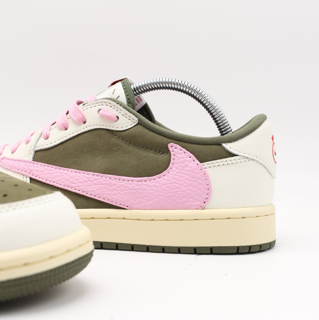 Nike Jordan 1 Retro Low OG x Travis Scott Medium Olive - Pink Touch