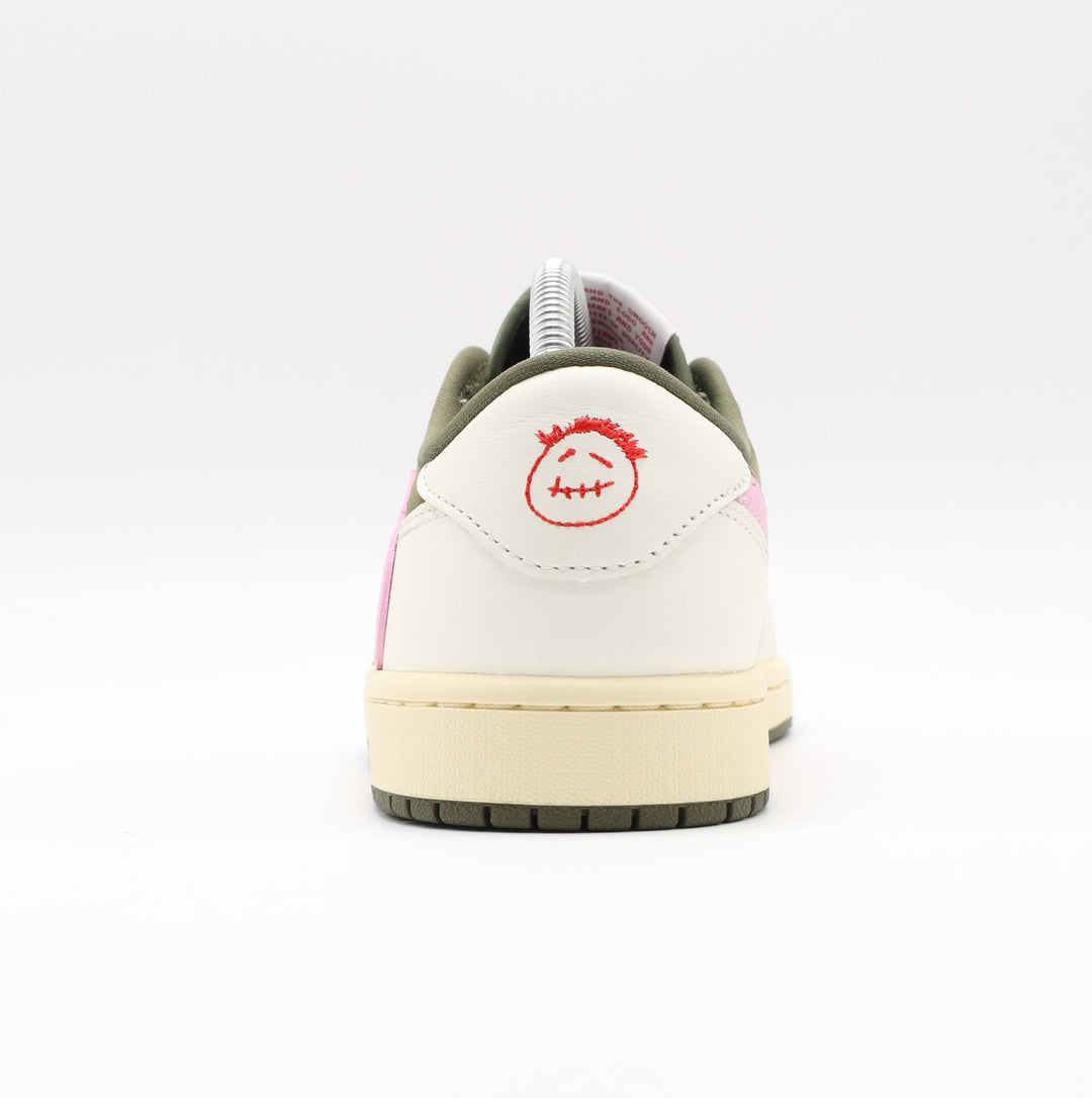 Nike Jordan 1 Retro Low OG x Travis Scott Medium Olive - Pink Touch