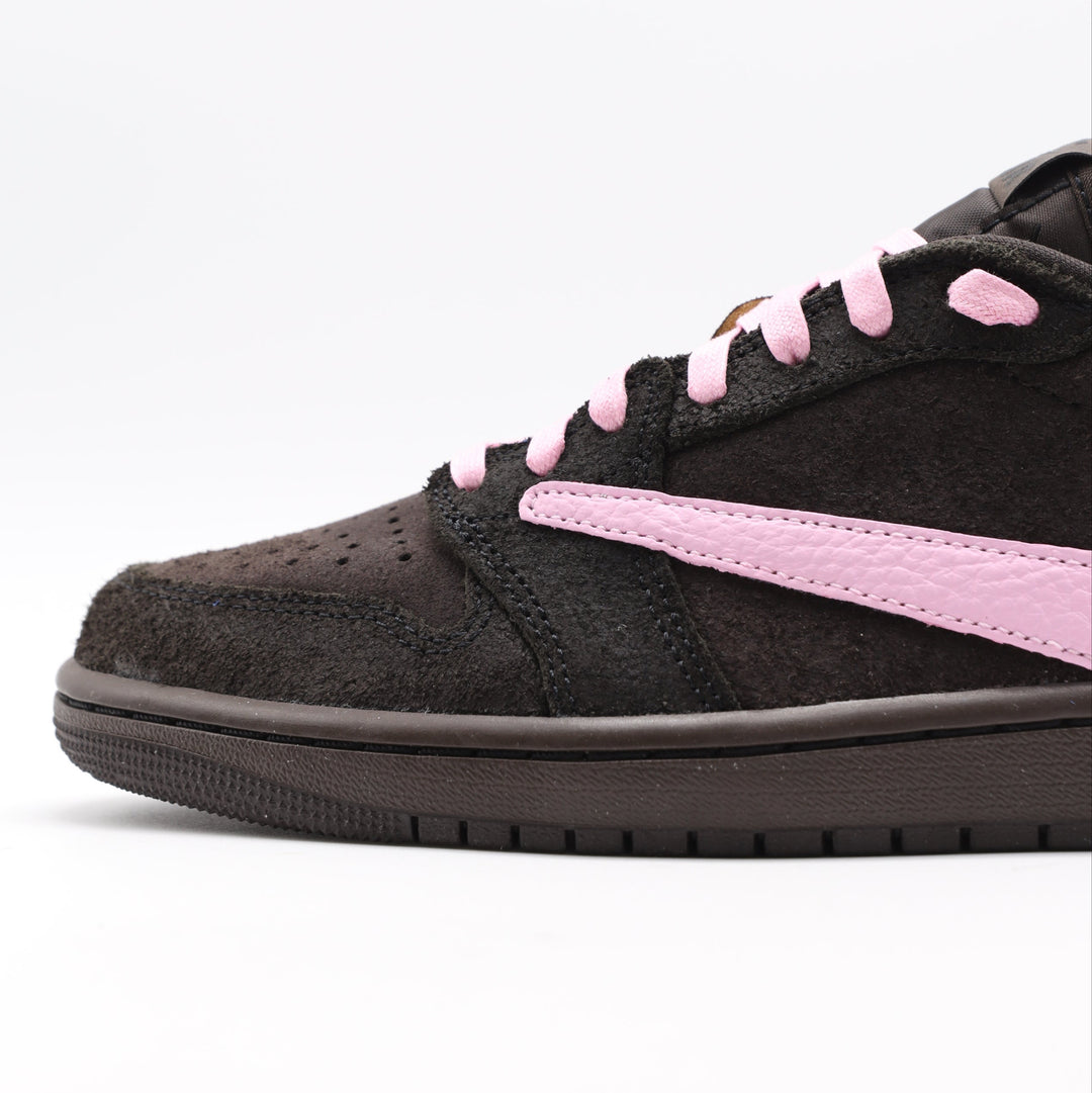 Nike Jordan 1 Retro Low OG x Travis Scott Velvet Brown - Pink Touch