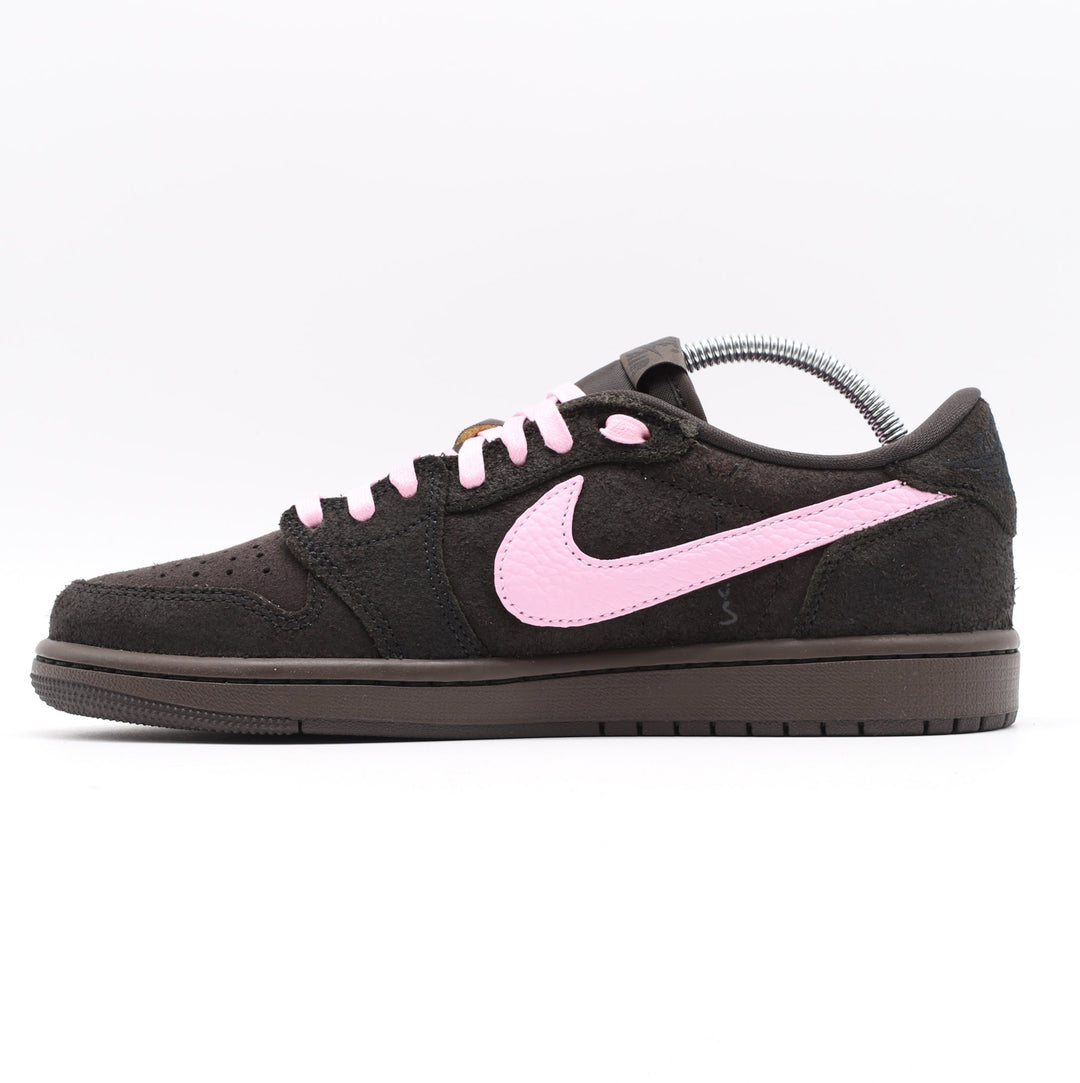 Nike Jordan 1 Retro Low OG x Travis Scott Velvet Brown - Pink Touch