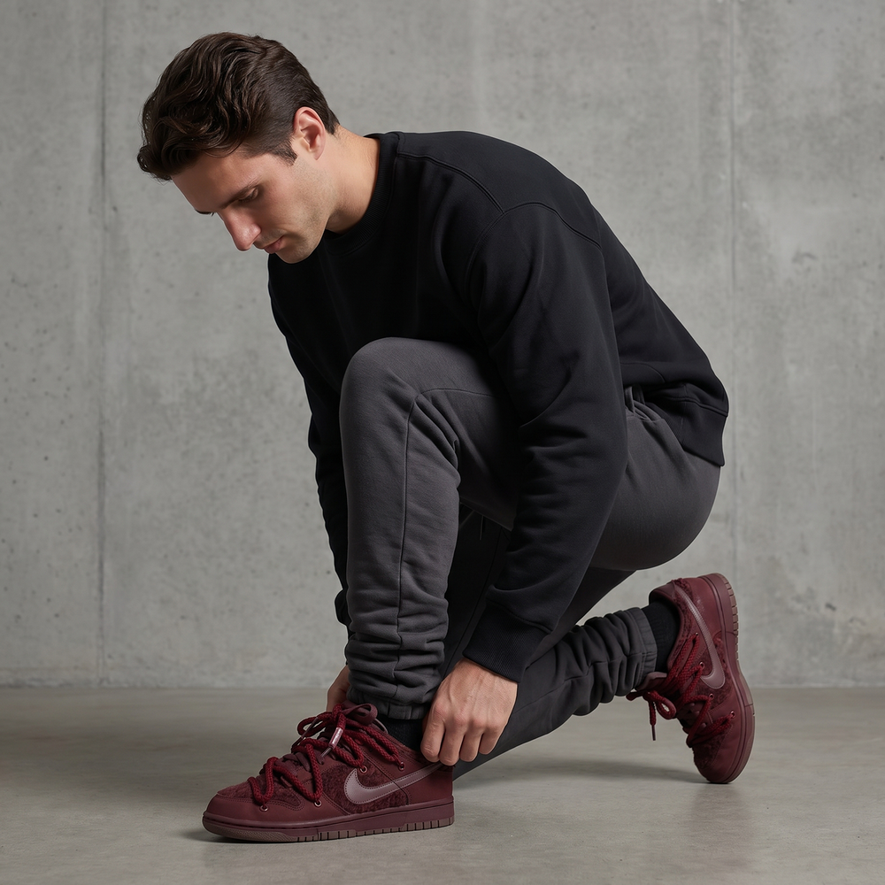 Nike Dunk PRM - Destroyed OW (Burgundy)
