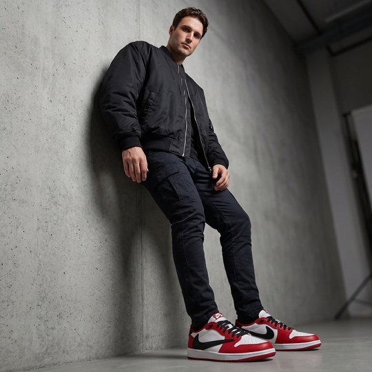 Nike Jordan 1 - Flame Red Reverse Swoosh
