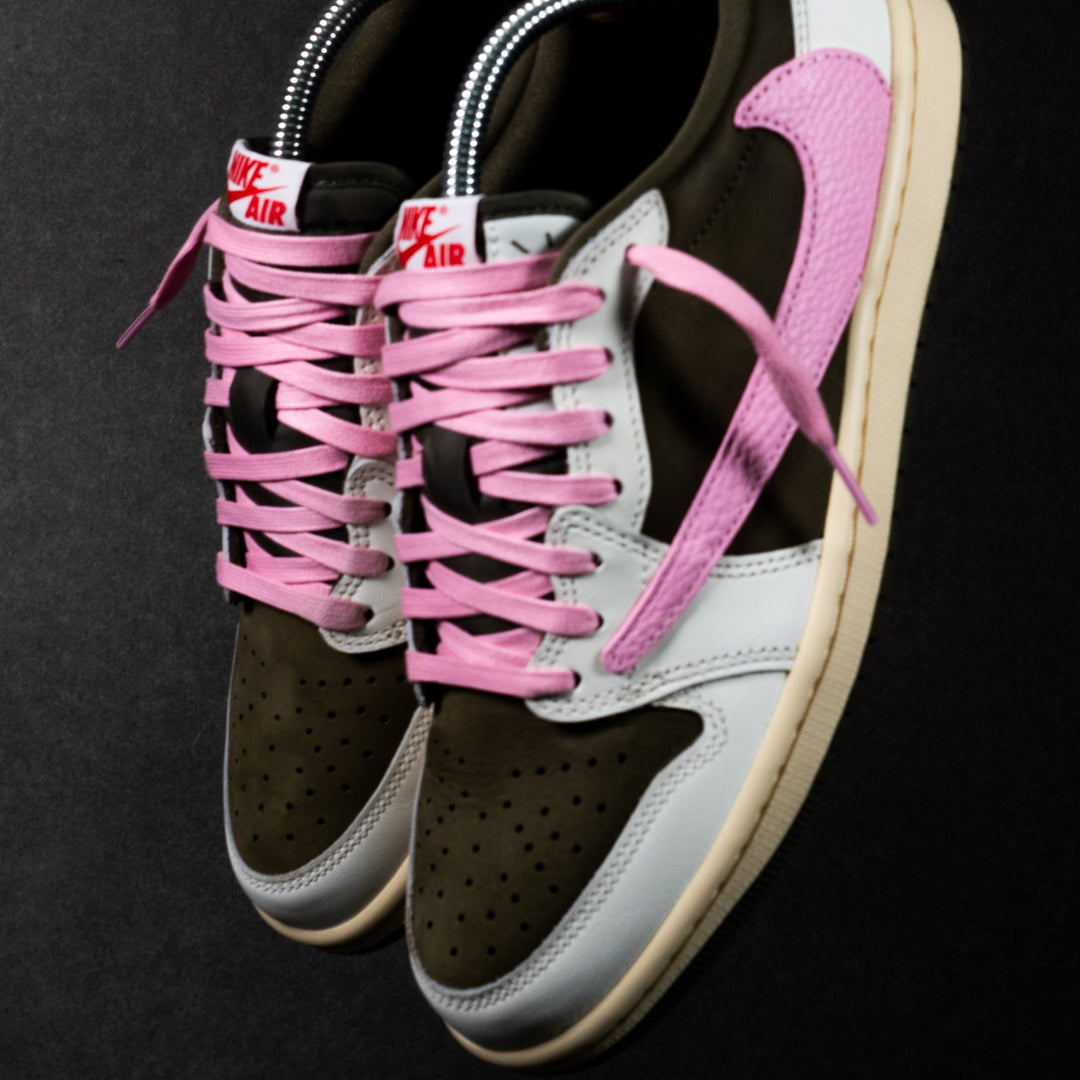 Nike Jordan 1 Retro Low OG x Travis Scott Medium Olive - Pink Touch