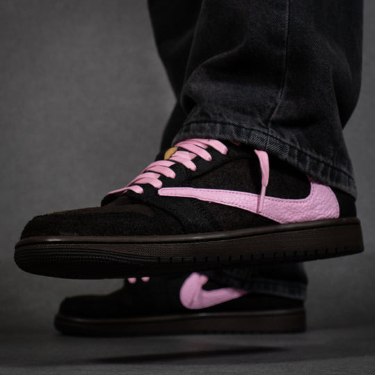 Nike Jordan 1 Retro Low OG x Travis Scott Velvet Brown - Pink Touch